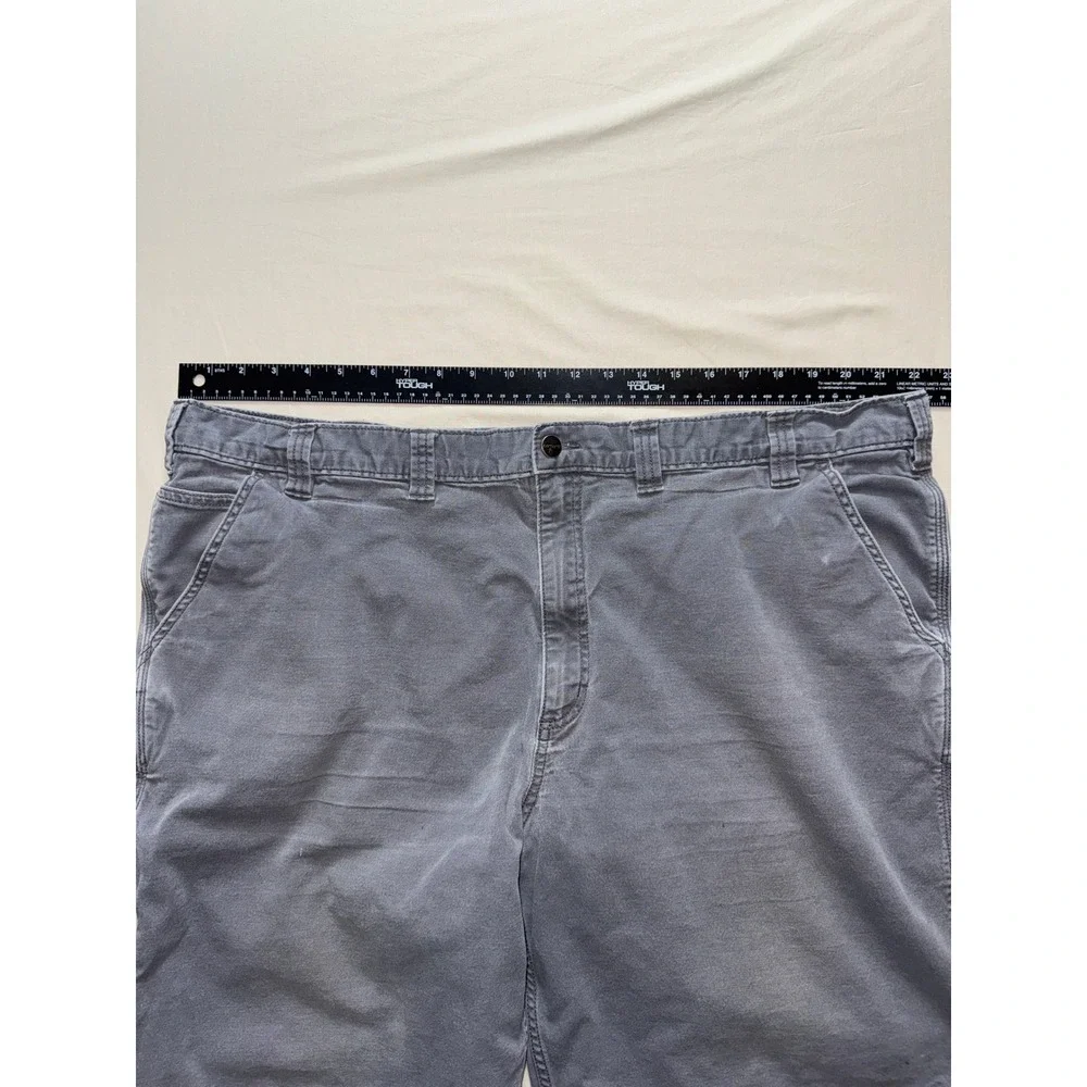 Carhartt Mens Gray Relaxed Fit Canvas Work Shorts Size 48 (Some Wear)‎ Utility